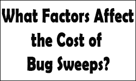 Bug Sweeping Cost Factors in Brentwood